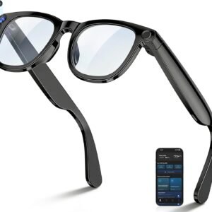 AI Smart Glasses with 8MP Camera, 4K HD Video Recording Glasses, Real Time Translation, AI Voice Assistant, Object Recognition,Replaceable Sunglasses Lenses Photochromic