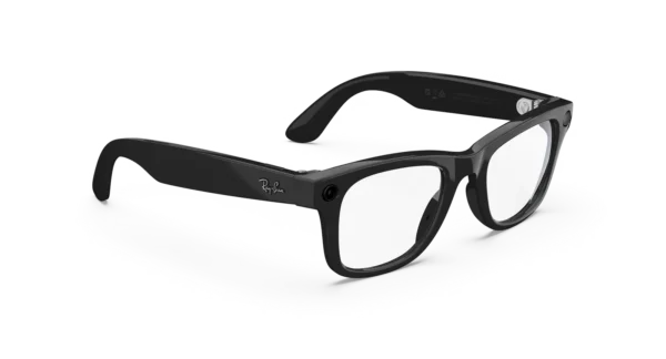 Ray-Ban | Meta Wayfarer (Gen 1) Glasses with AI, Photo, Video, Audio & Messaging - Shiny Black/G-15 Green - Standard