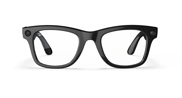 Ray-Ban | Meta Wayfarer (Gen 1) Glasses with AI, Photo, Video, Audio & Messaging - Shiny Black/G-15 Green - Standard