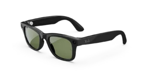 Ray-Ban | Meta Wayfarer (Gen 1) Glasses with AI, Photo, Video, Audio & Messaging - Shiny Black/G-15 Green - Standard