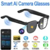 AI Smart Glasses with 8MP Camera, 4K HD Video Recording Glasses Real Time Translation AI Voice Assistant Object Recognition Replaceable Sunglasses Lenses Photochromic