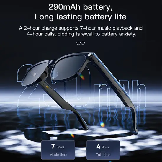 AI Smart Glasses with 8MP Camera, 4K HD Video Recording Glasses Real Time Translation AI Voice Assistant Object Recognition Replaceable Sunglasses Lenses Photochromic