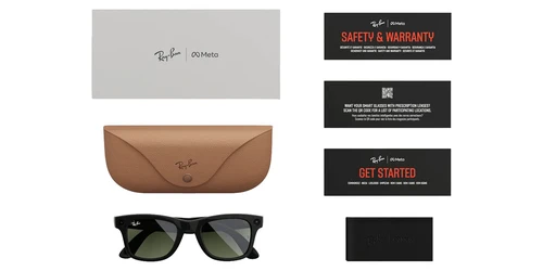 ray-ban-meta-sunglasses-wayfarer-gen-2-rw4012-601-71-50-shiny-black-1217185612 Ray-Ban | Meta Wayfarer (Gen 2) Glasses with AI, Photo, Video, Audio & Messaging - Matte Black/Clear - Standard